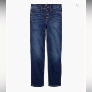 J. Crew Factory Vintage straight jean with button fly in stormy ink